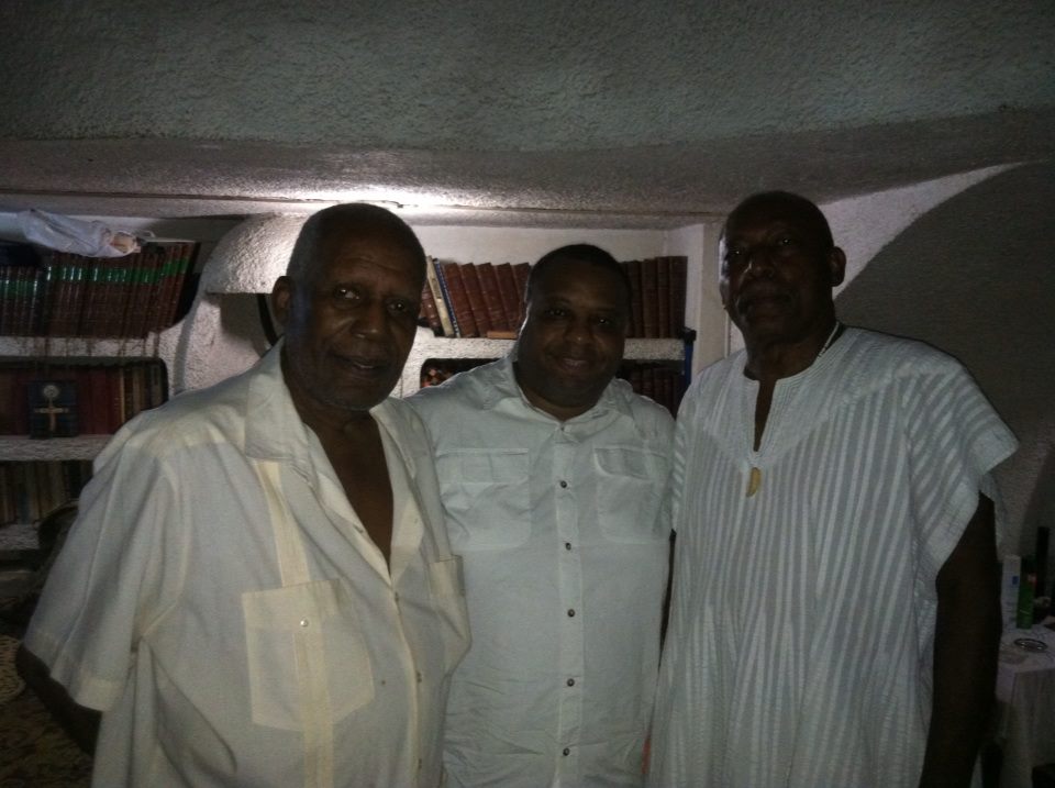 Max G. Beauvoir, Patrick Delices, and James Small in Haiti (Photo courtesy of Patrick Delices).