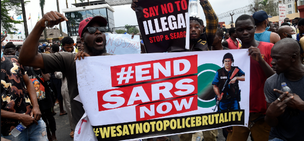Demonstrators took part in daily protests across Nigeria for nearly two weeks...a police unit known as the Special Anti-Robbery