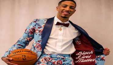 During the virtual NBA Draft, Tyrese Haliburton's flashy suit sported the Black Lives Matter phrase.