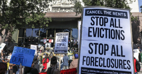nationwide protests (they say in at least 28 cities) this weekend calling for rent cancellation