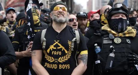 President Joe Biden called out the Proud Boys as one of the greatest threats to America