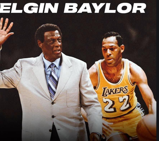 Elgin Baylor, the Lakers’ 11-time NBA All-Star who soared through the 1960s with a high-scoring style of basketball