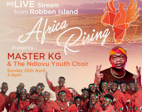 performing live on Robben Island for Africa Rising and the Live Love non-profit, along with international personality Maps Mapon