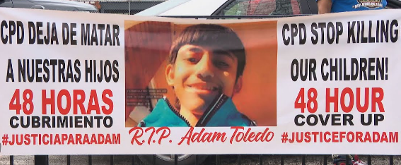 March 29th Chicago police killing of 13-year-old Adam Toledo.