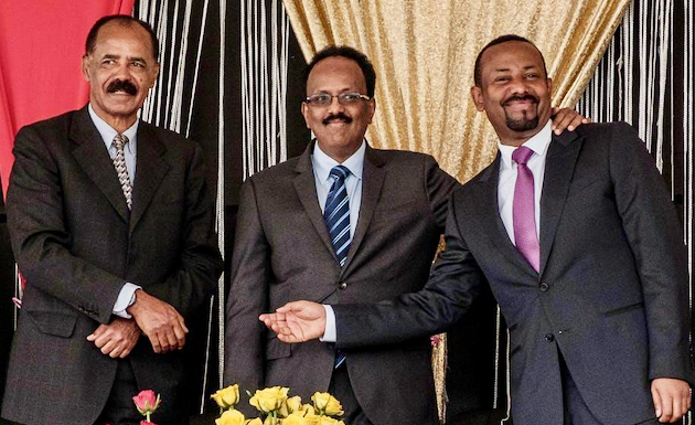 Isaias Afwerki, Mohamed Abdullahi Mohamed, and Abiy Ahmed