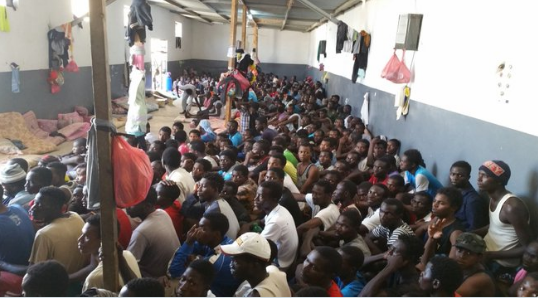 rampant racist abuse of African migrants in Libyan detention centers