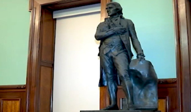 delay in removing a statue of Thomas Jefferson from inside the City Council Chamber.