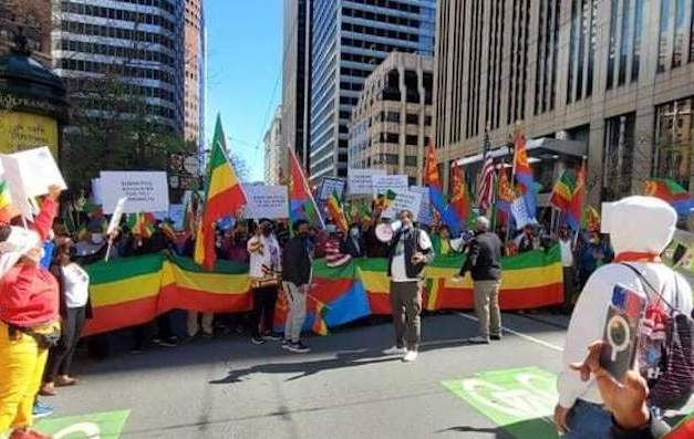Ethiopian Americans rally against US wars in Ethiopia and Eritrea