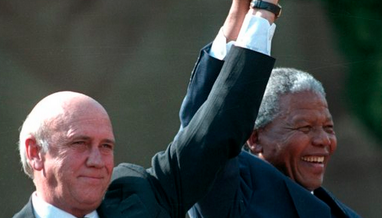 South Africa’s last white president, FW de Klerk, (above left) who with Nelson Mandela oversaw the end of apartheid, has died