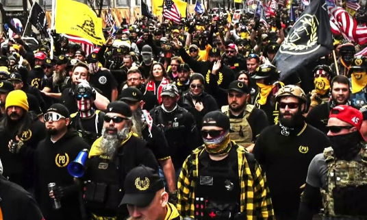 far-right extremist Proud Boys with conspiring to attack the US Capitol on January 6.