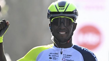 Biniam Girmay became the first black African to win a stage of a Grand Tour