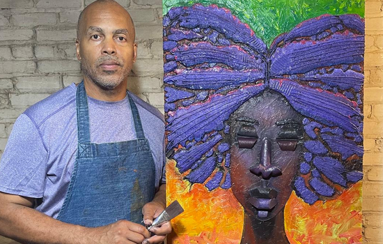 mixed-media artist Vinson “Skeku” Irby unveils a captivating art exhibition