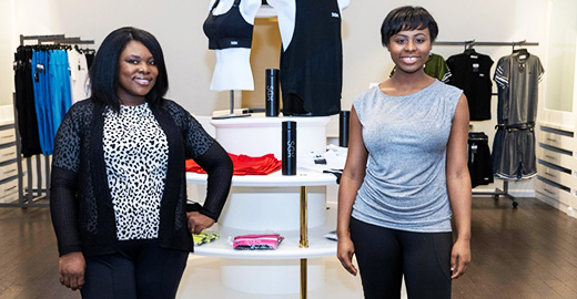 Entrepreneurs Lakeisha Jackson and her daughter, Katelyn, the owners of lifestyle athleisure brand SGH (Sweat. Grind. Hustle) Ap