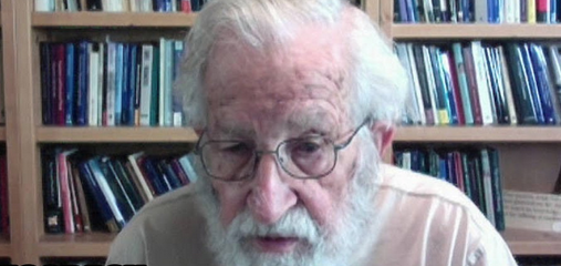 Noam Chomsky, professor emeritus of linguistics at MIT and a renowned media critic,
