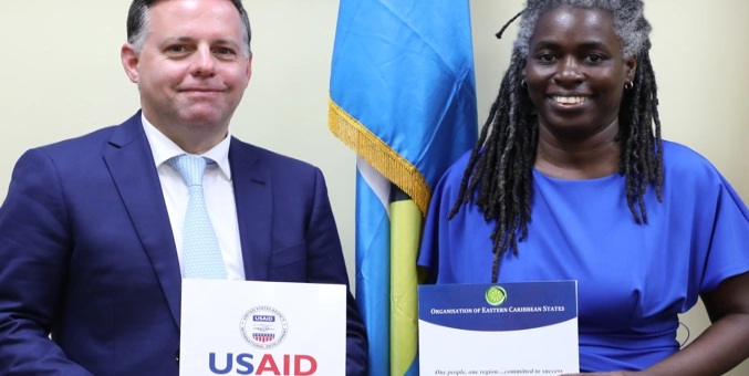 USAID/ESC Regional Representative David Billings & OECS’ Dr. Carlene Radix