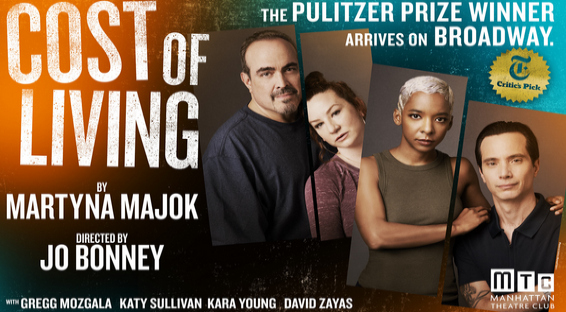 Broadway premiere of the Pulitzer Prize-winning Cost of Living is in its final two weeks of performances.