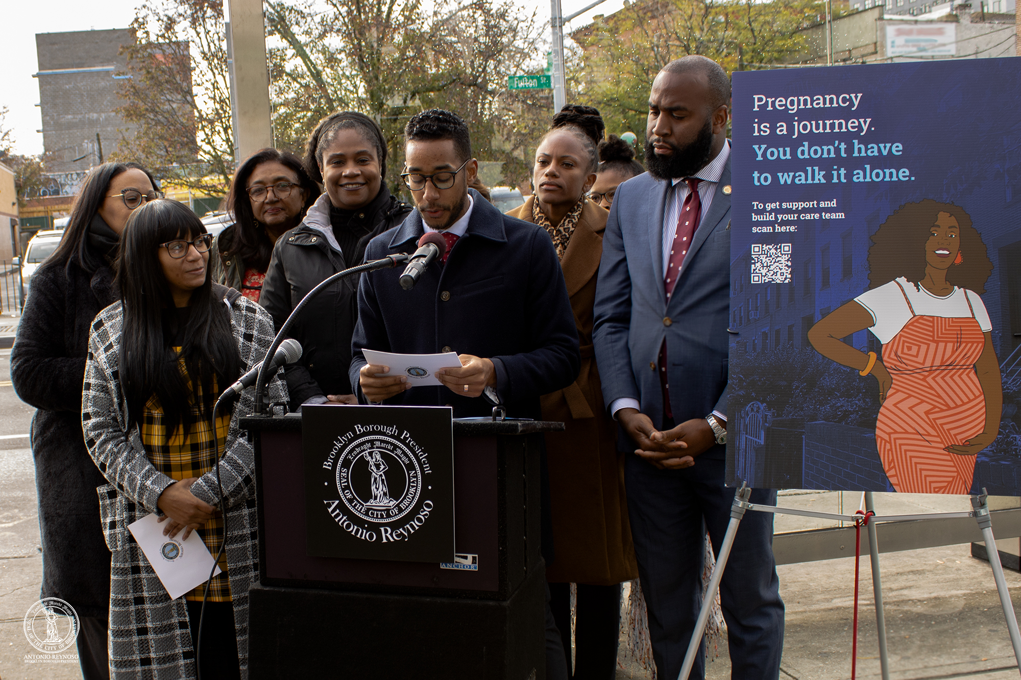 Brooklyn Borough President Antonio Reynoso today launched a multimedia, multicultural maternal health public education campaign