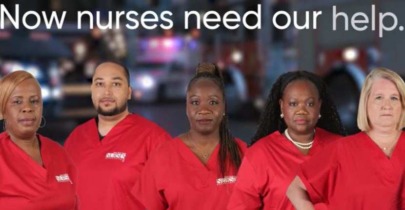 NYSNA nurses launched a Times Square Spectacular ad campaign to shine the light on the plight of RNs in New York City