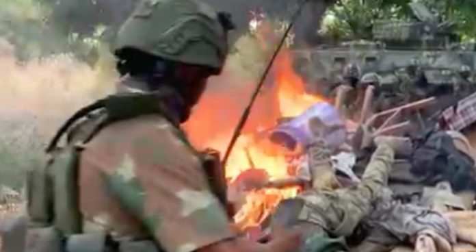 The video showing soldiers burning corpses is another horrific event
