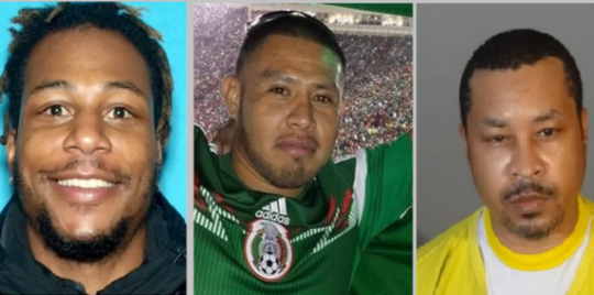 From left to right: Keenan Anderson, 31, Oscar Leon Sanchez, 35, and Takar Smith, 45