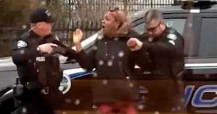 sergeant has been placed on paid administrative leave after video showed him punching a woman