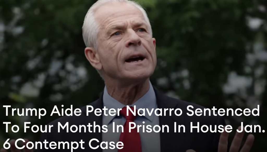 Former Trump Advisor Peter Navarro Sentenced To Prison For Defying Jan ...