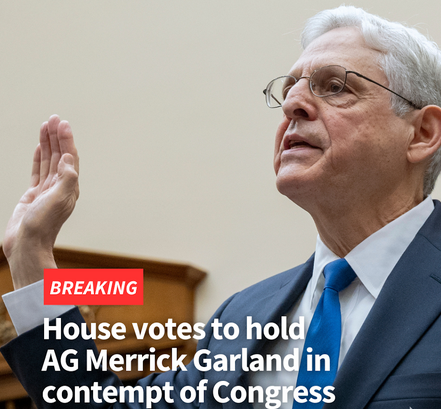 AG Merrick Garland On Being Held In Contempt Of Congress By Republicans ...