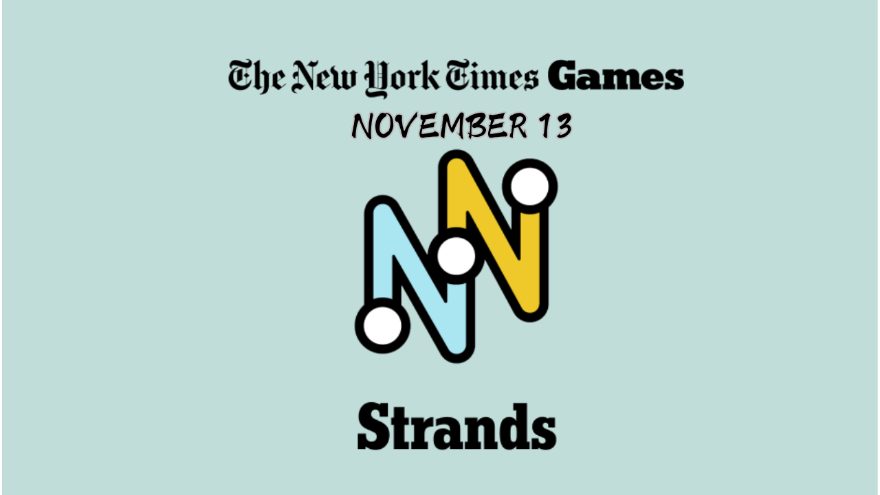 Today's NYT Strands Hints, Answers and Themes for Nov 13, 2024