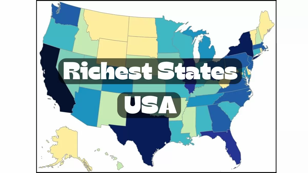 Top 10 Richest States In the USA by GDP Rate 